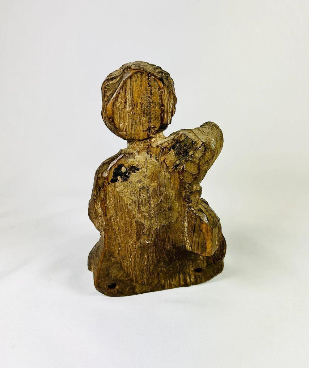 Colonial Latin American wooden figurine 18th–19th century devotional artifact