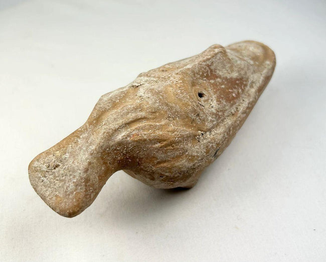 5th–7th century AD Byzantine terracotta oil lamp with open mouth design