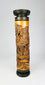 Antique Chinese boxwood incense holder with detailed relief carving