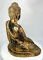 19th–Early 20th Century Thai Buddha Statue in Bhumisparsha Mudra — Hand-Carved Gilt Wooden Figure with Gemstone Inlays | Relic and Rarity