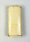 Antique Victorian bone snuff box with sepia portrait photographs set into the lid