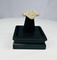 Sassanian bronze ring with detailed engraving and rich green patina
