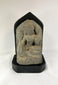 Ancient Tibetan stone stele of Tara with serene expression and carved sacred details