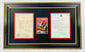Rare 1795 signed letter by Napoleon Bonaparte, written as “Buonaparte,” displayed in an elegant black and gold museum frame with red matting and historical artwork.