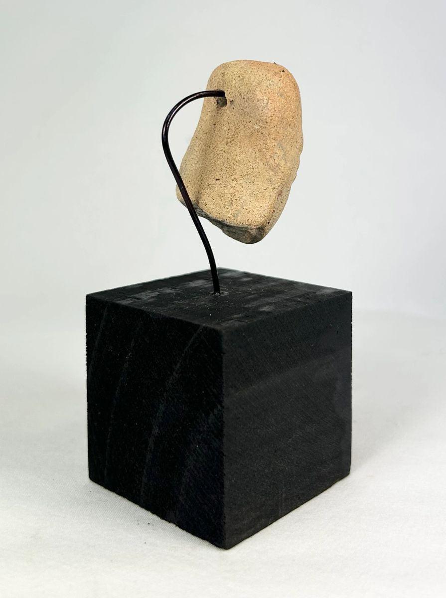 West Mexico Colima Nayarit terracotta effigy on museum display stand