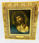 Antique Dutch Baroque religious oil painting of Jesus crowned with thorns in Ecce Homo scene set within a richly gilded frame.