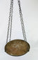 Indian steelyard balance scale with original bronze hanging pan and weight