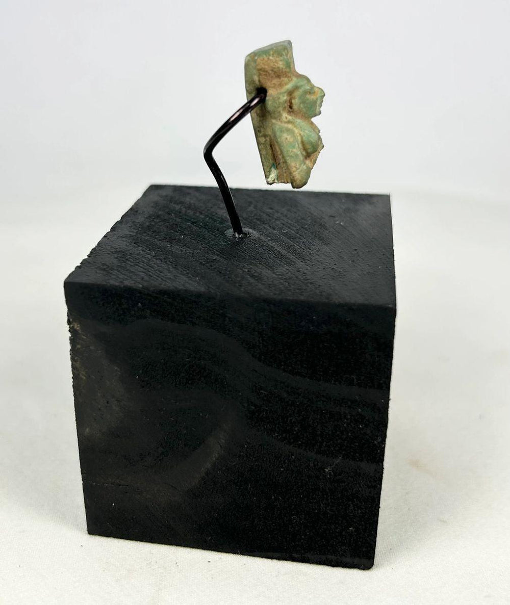 ancient egyptian devotional faience pendant of sekhmet