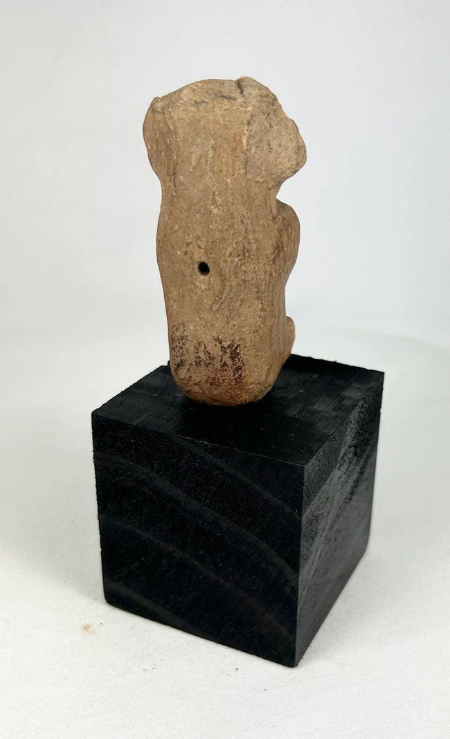 Authentic Classic Veracruz terracotta female figurine mounted on custom display base