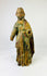 Antique religious wooden figure from Spanish Colonial Latin America, showing aged polychrome remnants and expressive carving