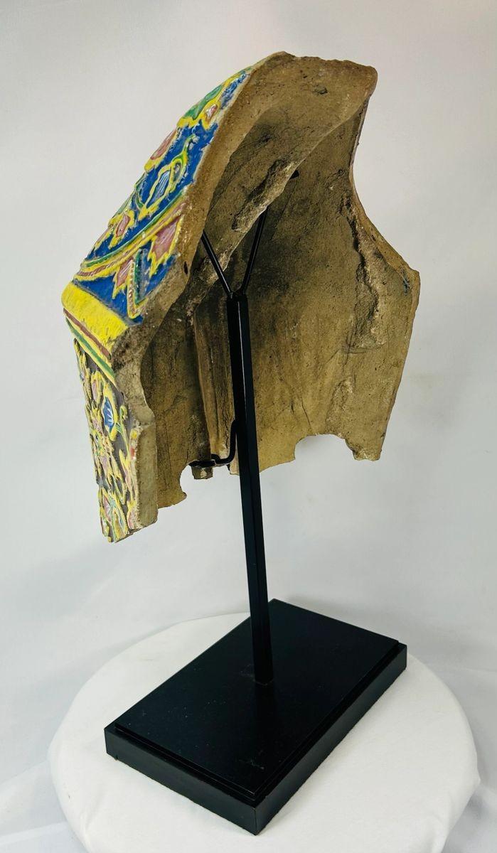 Rattanakosin period polychrome tile from late 18th-century Thailand