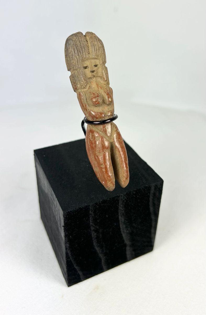 Ancient Gulf Coast Mexico terracotta female figurine emphasizing fertility and ancestry