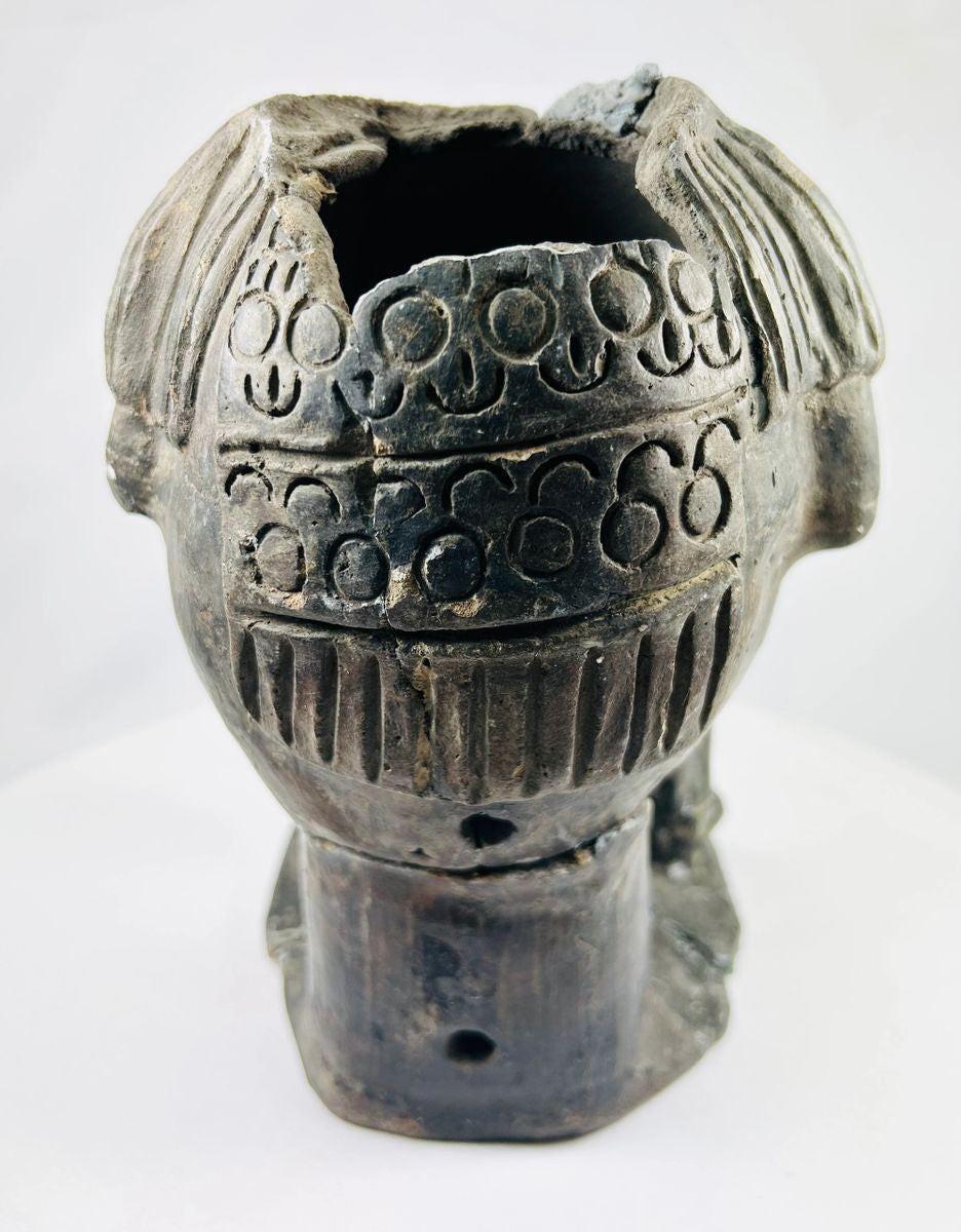 Terracotta human figure reproduction inspired by ancient Mexico art