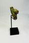 Ancient Egyptian Maahes stone amulet, 1070–664 BCE, compact personal charm with preserved carving and smooth surface