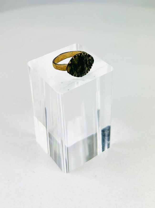 Imperial Roman bronze ring showing surface wear consistent with ancient use