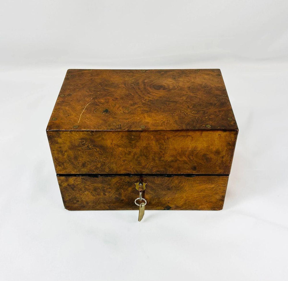 Late 19th century Edward Gould & Son apothecary box velvet-lined interior