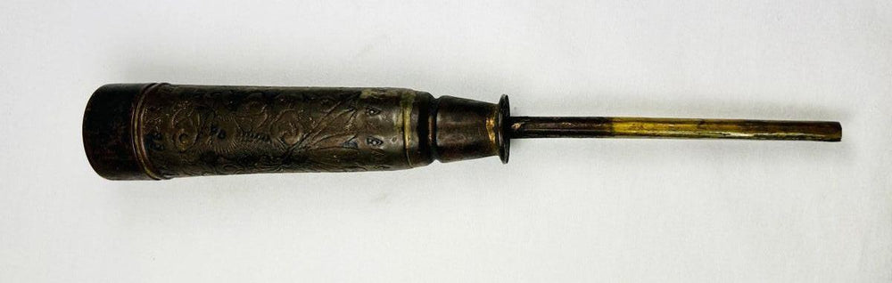 Side view of a Late Qing Dynasty temple candle holder used in traditional Chinese ritual settings