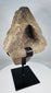 Historic African carved stone figure head with rough reverse and aged patina