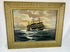 Alfred Gabali ‘Ships That Pass In The Night’ oil on canvas board, 1958, maritime painting depicting passing ships at sea with expressive brushwork, signed lower left with dedication on verso