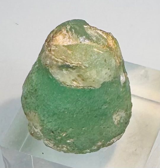 Domed ancient Near Eastern stamp seal with weathered blue-green surface