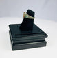 Ancient symbolic elephant ring in bronze, worn surface and intact engraved bezel