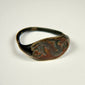 Ancient bronze ring with oval bezel engraved with a horned bull, circa 1st–4th century CE