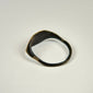 Mediterranean bronze ring with engraved animal design and centuries-old green surface patina