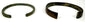 Ancient bronze and iron bangle pair with green and dark brown patination dating to the Roman-era period