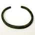 Archaeological bronze bracelet with open ends and naturally developed green surface patination