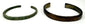 Pair of ancient bronze and iron open cuff bracelets from the 1st to 3rd century AD shown together