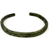 Ancient bronze open cuff bracelet dating to the 1st to 3rd century AD with extensive green verdigris patina