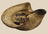 Ancient Carthaginian terracotta saucer-shaped oil lamp with associated bronze coins from Carthage, circa 5th Century BCE–1st Century AD