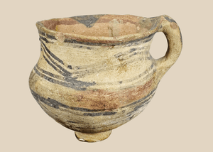 Ancient Chinese Neolithic Painted Pottery Vessel with Geometric Decoration | Circa 3300–2000 BCE