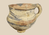 Ancient Chinese painted pottery vessel with black geometric decoration from Northwest China