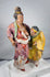 Polychrome terracotta group of Madam Tang nursing her toothless elderly mother-in-law