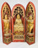 Qing Dynasty Chinese portable Buddhist shrine with carved wood, lacquer, and gilding, 18th–19th century