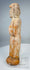 Ancient terracotta figure with floor-length robe and reddish-orange ceramic body