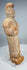 Front view of ancient Chinese terracotta court lady with formal standing posture