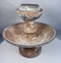 Near Eastern terracotta pedestal lamp or offering vessel with aged encrustation