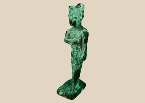 Ancient Egyptian Bronze Votive Statuette | Late Period Temple Offering | Circa 664–30 BCE