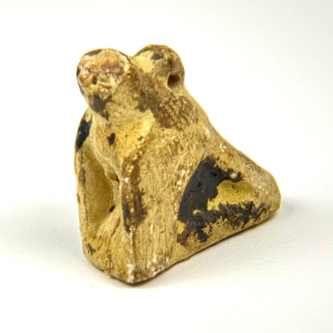 Carved stone falcon amulet from Ancient Egypt, associated with Horus and divine protection, dating to 664–30 B.C.