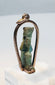 Late Period Egyptian faience amulet depicting a stylized standing divine figure