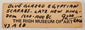 Original handwritten High Museum of Art gift shop inventory label for Egyptian scarabs