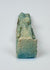 Base view of an ancient Egyptian faience Taweret amulet measuring approximately 1.6 inches tall