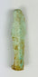 Museum-style Ushabti relic with weathered glaze, sandy toning, and spiritual symbolism