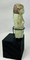 Egyptian Late Period ushabti statue with traditional wig and inscription column