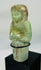 26th Dynasty ushabti with preserved glaze, painted details, and missing lower portion