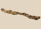 Ancient Egyptian juvenile crocodile mummy with aged linen wrappings, circa 664 BC–100 AD