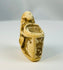 Small Egyptian baboon ritual sculpture with hollow basin used for oils or incense