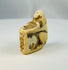 Ancient Egyptian baboon figure carved in limestone with votive offering container